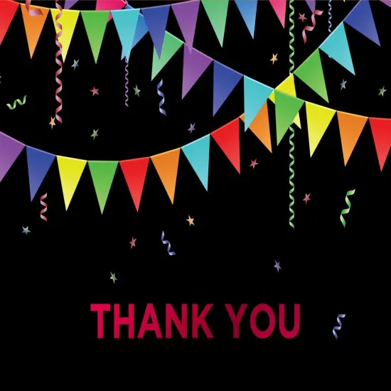 Great Papers! Thank You Note Cards with Red Envelope, Rainbow Pennant with Foil, 4.75" x 3.375"(folded), 50 count {2}