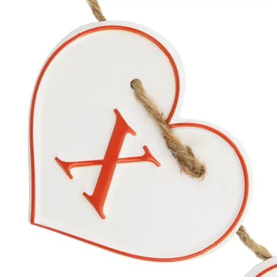 Northlight Hearts "XOXO" Valentine's Day Metal Banner - 32" - White and Red {6}
