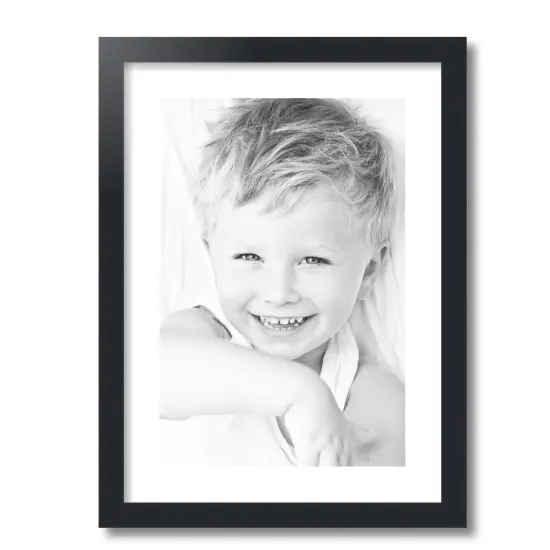 ArtToFrames 16x22" Matted Picture Frame with 12x18" Single Mat Photo Opening Framed in 1.25" Black and 2" Mat (FWM-3926-16x22) {4}