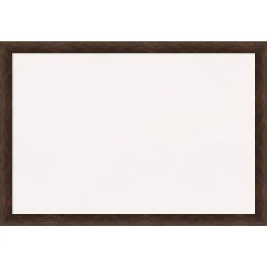 Warm Walnut Narrow Wood Framed Corkboard, White Cork {1}
