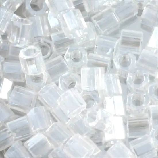 Miyuki Delica Seed Bead Hex Cut 8/0 Crystal Luster {3}
