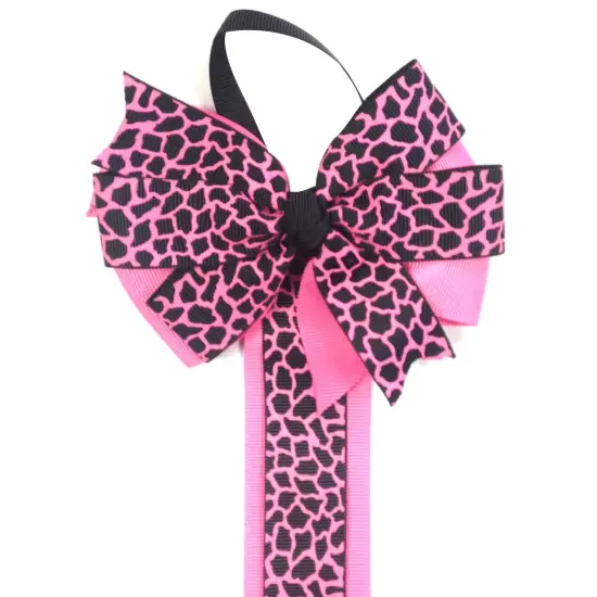 Wrapables Hair Clip and Hair Bow Holder, Hot Pink Leopard {1}
