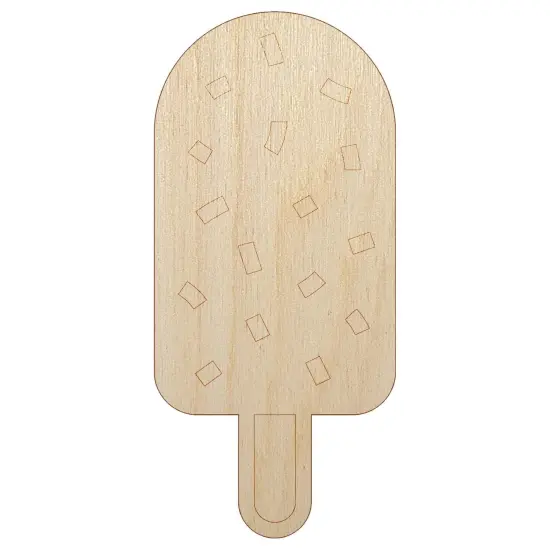 Ice Cream Bar Frozen Treat Popsicle with Sprinkles Nuts Unfinished Wood Shape Piece Cutout for DIY Craft Projects {2}