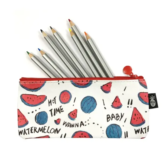 Wrapables Trendy Food Pencil Case and Stationery Pouches (Set of 3) Watermelon {3}