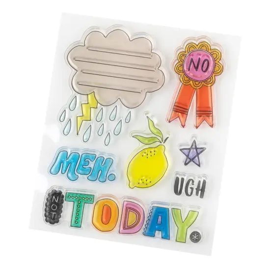 American Crafts Whatevs Clear Stamps-7/Pkg {5}