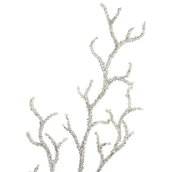 Northlight 30" Glittered White Artificial Twig Christmas Spray {5}