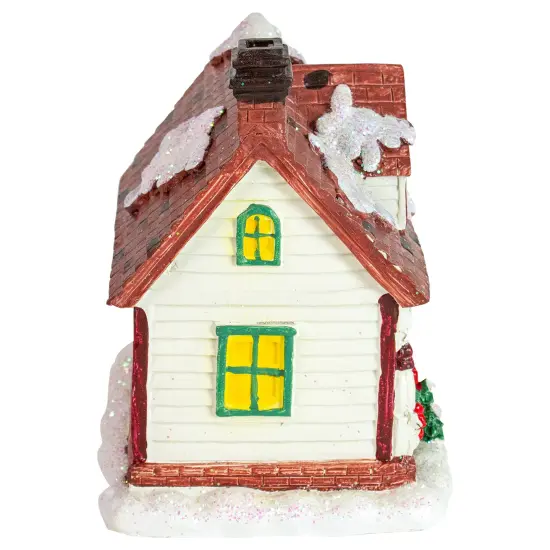 Northlight LED Lighted Snowy Cottage House Christmas Village Decoration - 6.5" White {6}