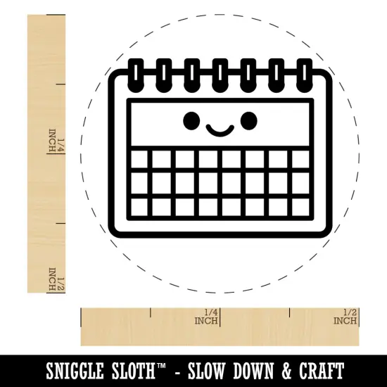 Kawaii Calendar Teacher School Self-Inking Rubber Stamp Ink Stamper for Stamping Crafting Planners UV {1}