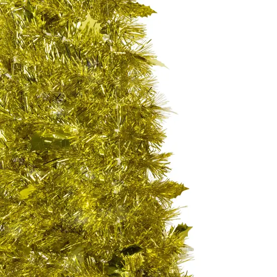 Northlight 4' Gold Tinsel Pop-Up Artificial Christmas Tree, Unlit {5}