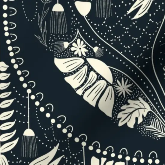 Various Fabrics by the Yard or Fat Quarter Dark Damask Large Scale Victorian Traditional Moody Gothic Custom Printed Fabric by Spoonflower {7}