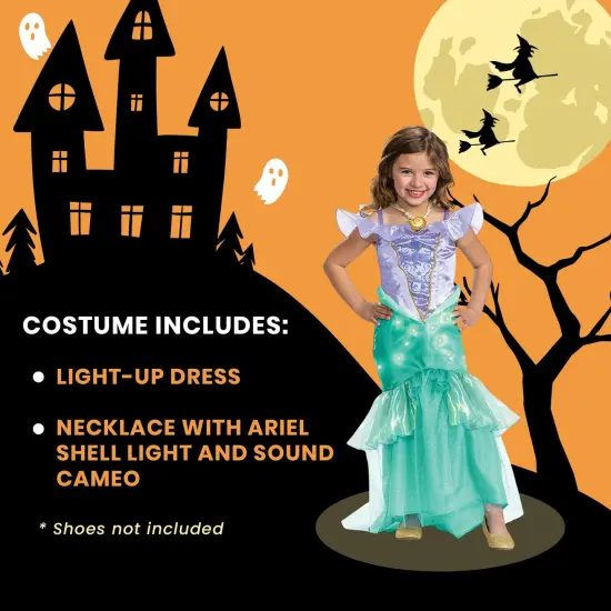 Disney The Little Mermaid Ariel Light & Sound Prestige Child Costume {5}