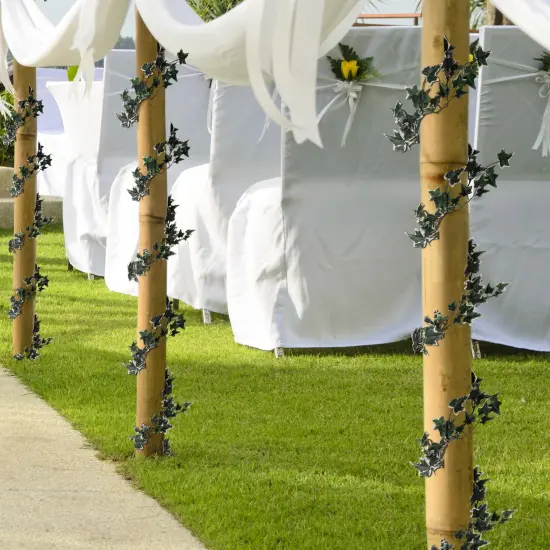 6' Variegated English Ivy Garland &ndash; 185 Lifelike Leaves, Flexible Decor for Home & Events {3}