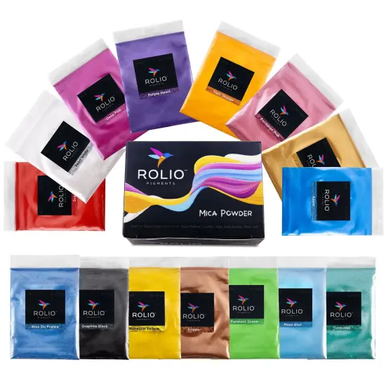 Rolio Mica Powder 15 Color Sample Set - 5g Bags {1}