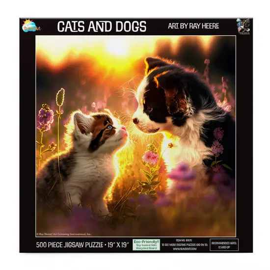 Sunsout Cats and Dogs 500 pc Jigsaw Puzzle 61870 {4}