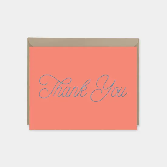 Thank You Cards, Modern Blank Thank You {5}
