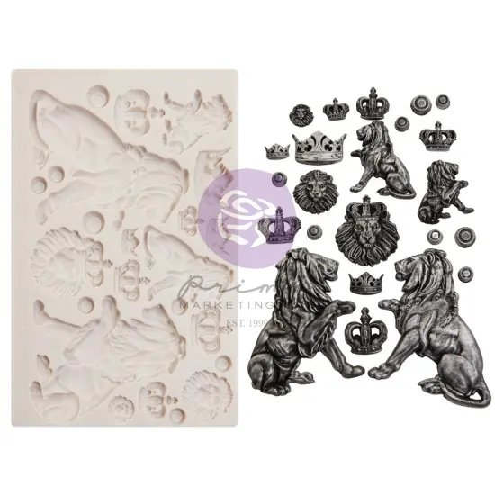 Finnabair Decor Moulds 5"X8"X8mm-Regal Lions {2}