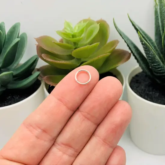 100 , 500 or 1,000 Pieces: 8 mm Silver Plated Split Double Jump Rings {3}