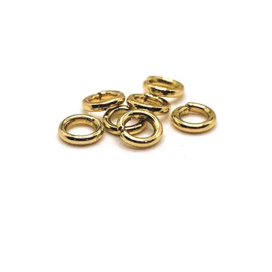 100, 500 or 1,000 Pieces: 5 mm KC Gold/Light Gold Jump Rings, 18g {1}