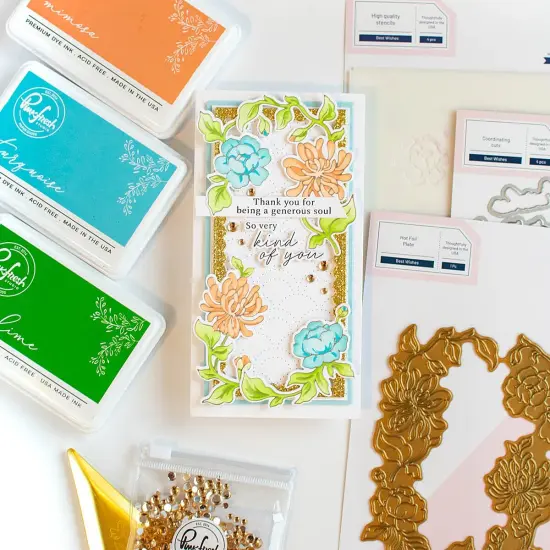 Pinkfresh Studio Hot foil Plate-Best Wishes {2}