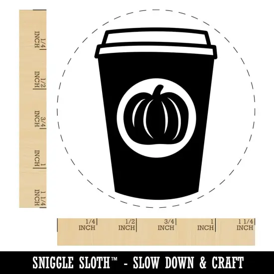 Pumpkin Spice Latte Coffee Rubber Stamp for Stamping Crafting Planners {1}