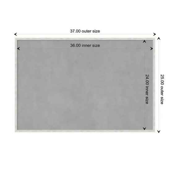Paige Wood Framed Magnetic Board Paige White Silver {1}