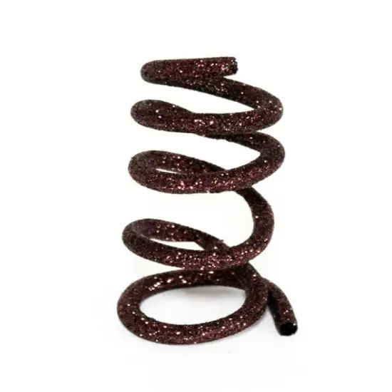 Melrose 30' x 0.4" Brown Glitter Enchanted Forest Wired Tube Artificial Christmas Garland - Unlit {1}
