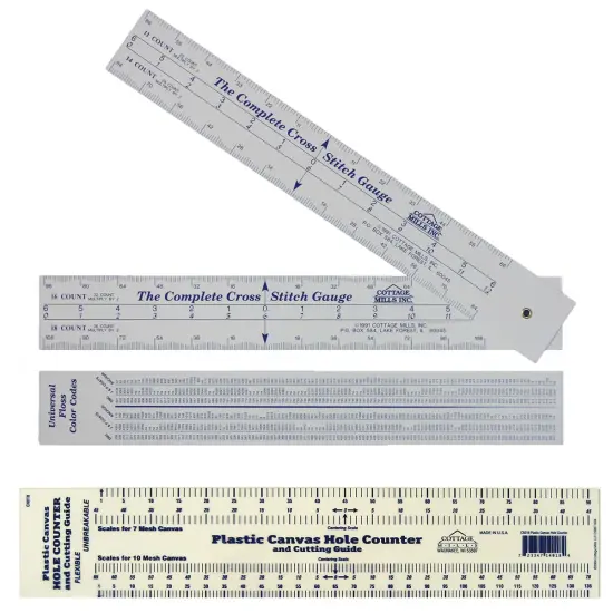 Cottage Mills Cross Stitch Gauge & Hole Counter Accessory Multi {1}