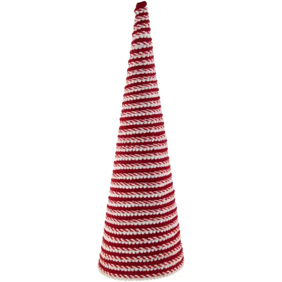 Northlight Candy Cane Swirled Christmas Cone Tree - 19.5" - White and Red {1}