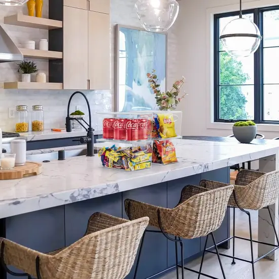 Sorbus Large Plastic Storage Bins with Lids - for Kitchen, Fridge, Cabinet, Pantry Organization and Storage - Clear Storage Bins (8 pack) {3}