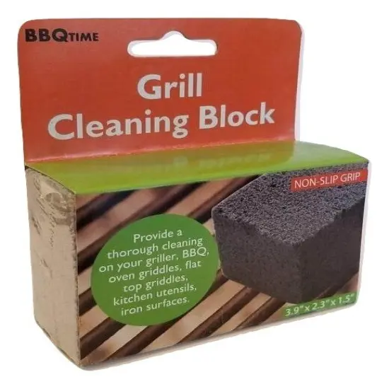 Grill Cleaning Block - Non-Slip Grip Natural Pumice Stone BBQ / Flat Top Griddle Cleaner Brick {4}