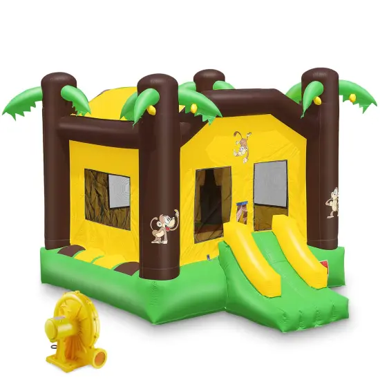 Cloud 9 Commercial Grade Jungle Bounce House with Blower - 100% PVC 17' x 13' Inflatable Bouncer {1}