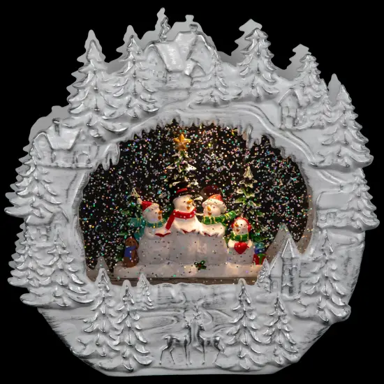 Northlight LED Lighted Caroling Snowmen Christmas Snow Globe - 9.5" White {6}