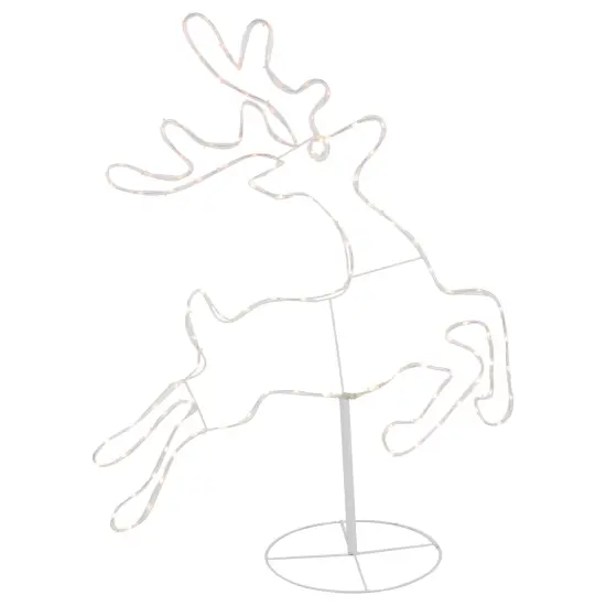 Northlight 36" Lighted Running Reindeer Silhouette Outdoor Christmas Decor White {4}