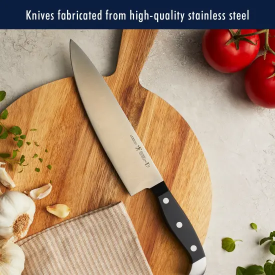 HENCKELS Statement Self-Sharpening Knife Set with Block, Chef Knife, Paring Knife, Bread Knife, Steak Knife, 14-piece {5}