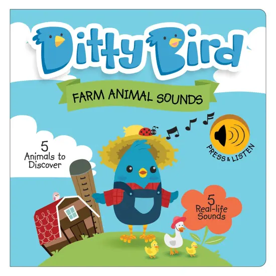 Ditty Bird Ditty Bird Farm Animal and Cute Animal Sound Books - Set of 2 {5}