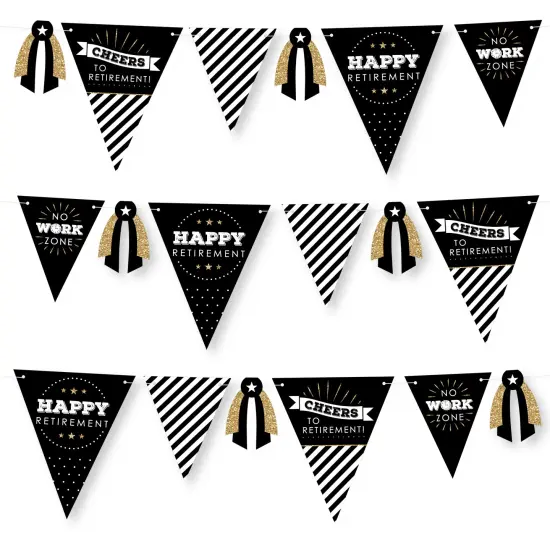 Big Dot of Happiness Happy Retirement - DIY Retirement Party Pennant Garland Decoration - Triangle Banner - 30 Pieces {1}