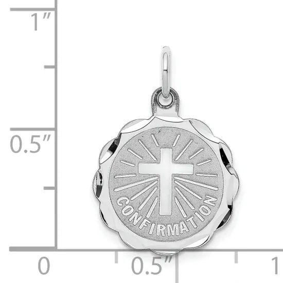 Sterling Silver Confirmation Charm Jewerly 17mm x 16mm {4}