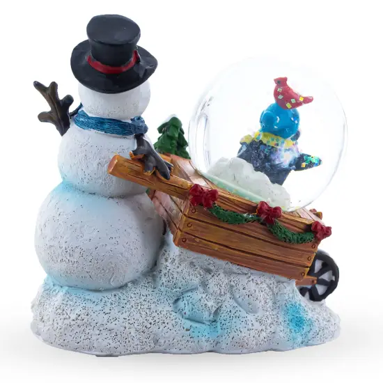 Snowman, Penguin and Cardinal Mini Water Snow Globe {5}