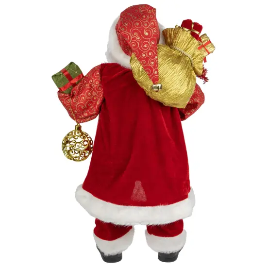 Northlight 24" Red and White Santa with Gift Bag and Presents Christmas Figure {6}