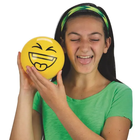 Inflatable Vinyl Emoji Balls, 6" (Set of 7) {6}