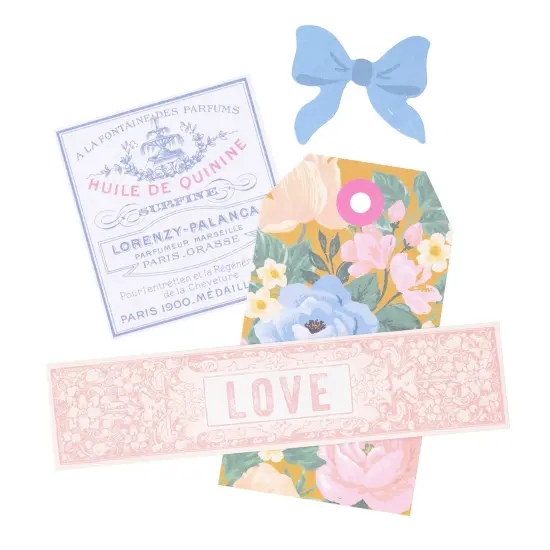 Maggie Holmes Parasol Ephemera Cardstock Die-Cuts 40/Pkg-Icons, Cardstock & Vellum W/Gold Foil {5}