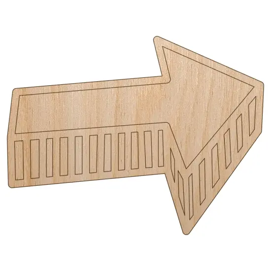 Arrow with Shadow Doodle Unfinished Wood Shape Piece Cutout for DIY Craft Projects {7}