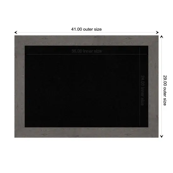 Rustic Plank Framed Corkboard, Black Cork Rustic Plank Grey {3}