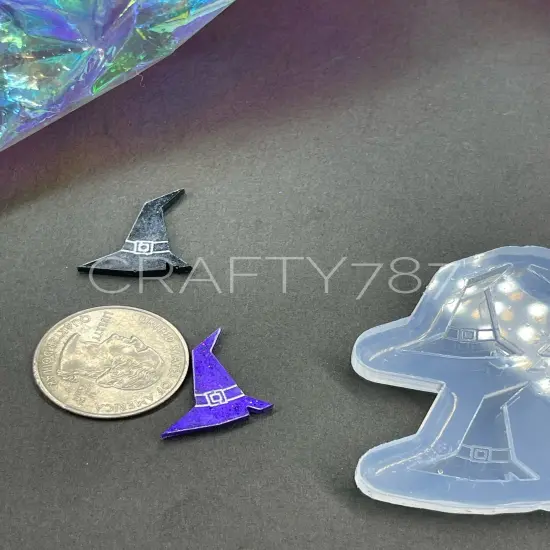 Witch Hat Stud Silicone Mold(A8) {2}