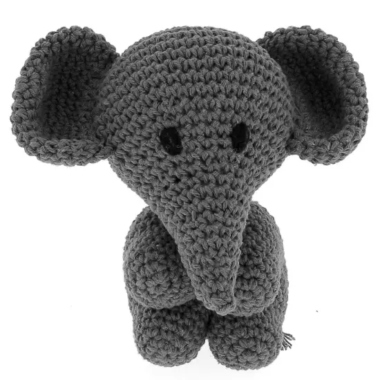 Hoooked Amigurumi DIY Kit W/Eco Barbante Yarn-Elephant Mo - Lava {1}