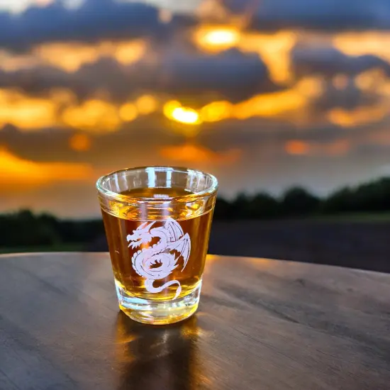 2oz Flying Dragon SHOT GLASS {5}