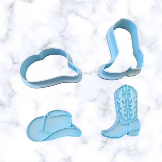 Cowboy Boot and Hat cookie cutter set {1}