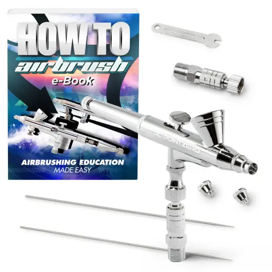 PointZero Dual-Action 2cc Gravity-feed Airbrush 3 Tip Set (.2mm .3mm .5mm) {1}