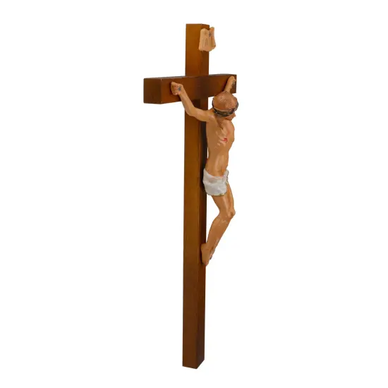 Roman Fontanini Wooden Crucifix Wall Cross - 15" Brown {3}