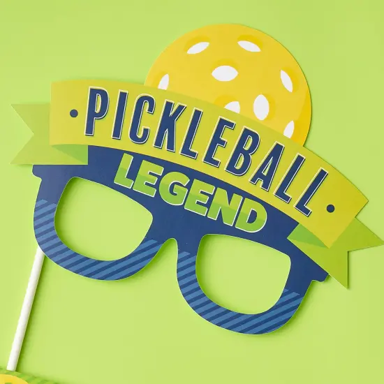 Big Dot of Happiness Let&rsquo;s Rally - Pickleball Glasses - Paper Card Stock Birthday or Retirement Party Photo Booth Props Kit - 10 Count {5}